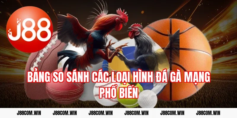 Bảng so sánh các loại hình đá gà mạng phổ biến